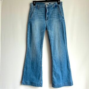 Jen7 by 7 For All Mankind Trouser Jeans Size 10 Medium Wash Flare